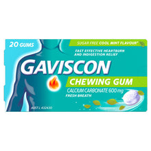 Load image into Gallery viewer, Gaviscon Chewing Gum Cool Mint 20 gums
