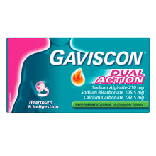 Load image into Gallery viewer, Gaviscon Dual Action Chewable Peppermint Tablets 16 Pack