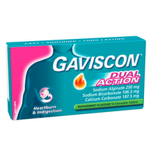 Load image into Gallery viewer, Gaviscon Dual Action Chewable Peppermint Tablets 16 Pack