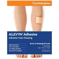 Allevyn Adhesive 7.5cm x 7.5cm Dressing 2PK