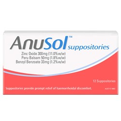 Anusol Suppositories 12 Pack