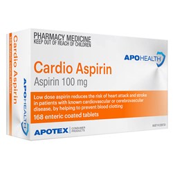 ApoHealth Cardio Aspirin 168 Tablets