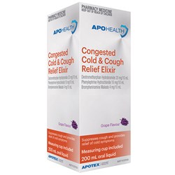 ApoHealth Congested Cold & Cough Relief Elixir 200ml