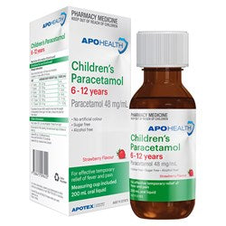 ApoHealth Children's Paracetamol 6 to 12 Years 200ml