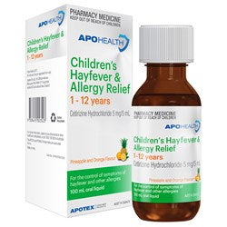 ApoHealth Children's Hayfever & Allergy Relief 1-12yr Orange/Pineapple 100ml