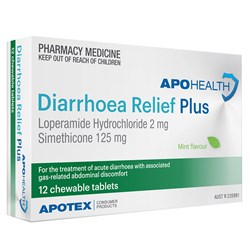 ApoHealth Diarrhoea Relief Plus 12 Tablets