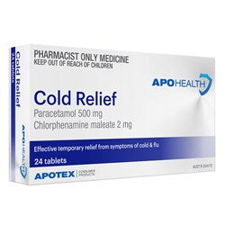 Apohealth Cold Relief 500mg 24 Tablets