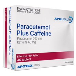 ApoHealth Paracetamol plus Caffeine 40 Tablets