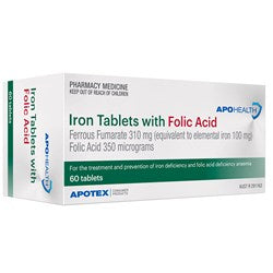 ApoHealth Iron with Folic Acid 60 Tablets