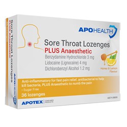 ApoHealth Sore Throat Plus Anaesthetic 36 Lozenges
