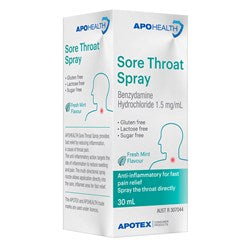 ApoHealth Sore Throat Spray 1.5mg 30ml