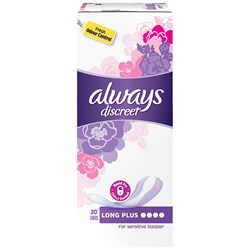 Always Discreet Long Plus Liners 20 Pack