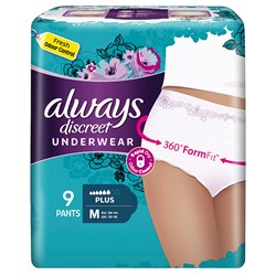 Always Discreet Medium Pants 9 Pack